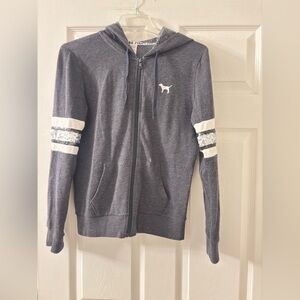 Victoria's Secret PINK Gray Zip-Up Hoodie